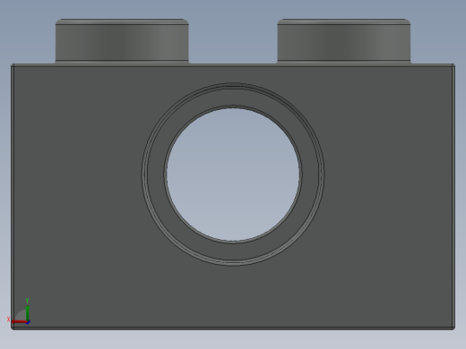 乐高机械组积木（横梁）-370002 Old Grey Technic Brick 1 x 2 with Hole后视缩略图