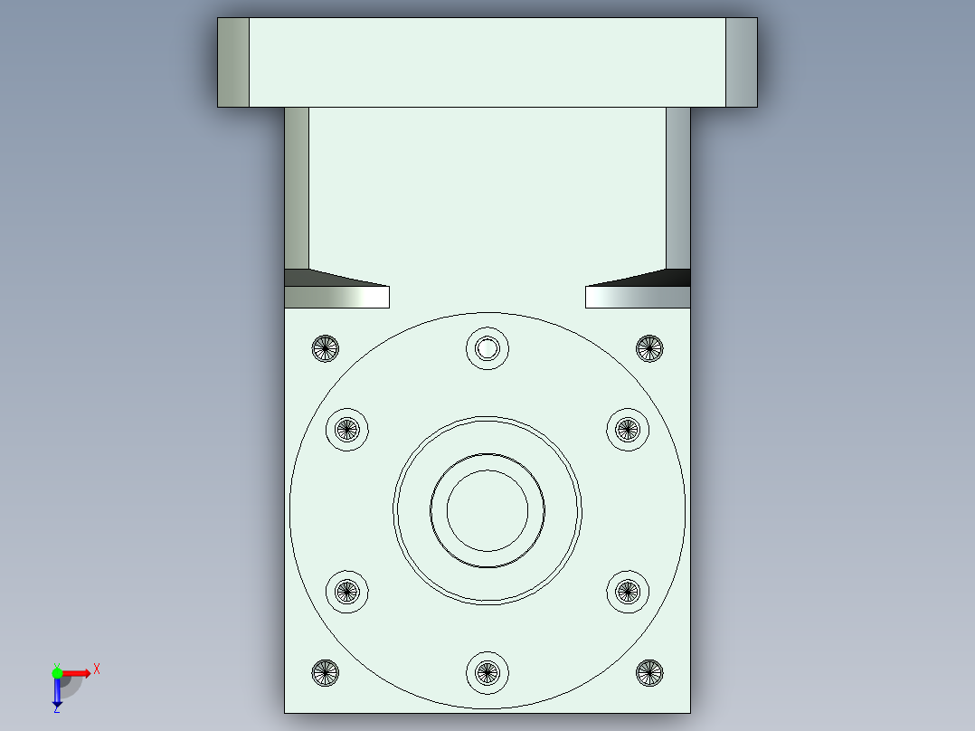 换向器PW90双轴-1 22-110-145-M8.stp俯视图