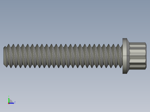 1-4in-20 1.25long 12-point screws.STEP左视缩略图
