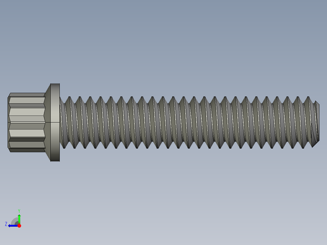 1-4in-20 1.25long 12-point screws.STEP右视图