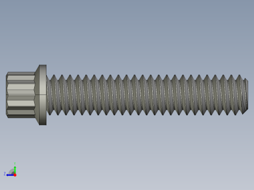 1-4in-20 1.25long 12-point screws.STEP右视缩略图