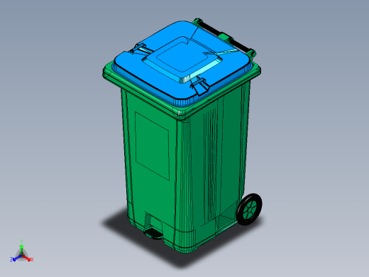 垃圾桶正等轴测缩略图