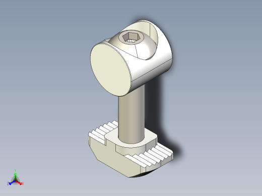型材-BR 8 SLOT SINGLE BOLT CONNECTOR 3842535617正等轴测缩略图