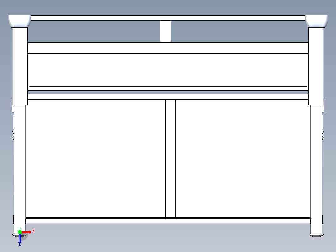 1000x1000x700折叠料箱俯视图
