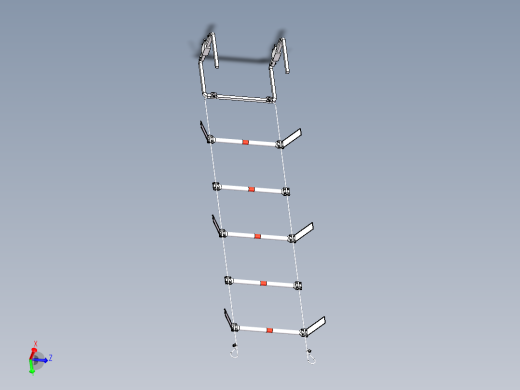 钢丝绳逃生软梯三维模型