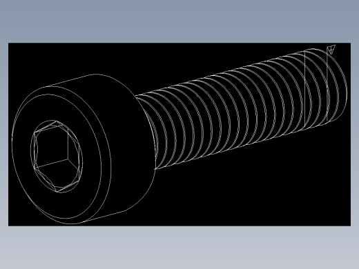 M3 x 0.5mm Thread 12mm LONG SOCKET HEAD CAP SCREW.DWG