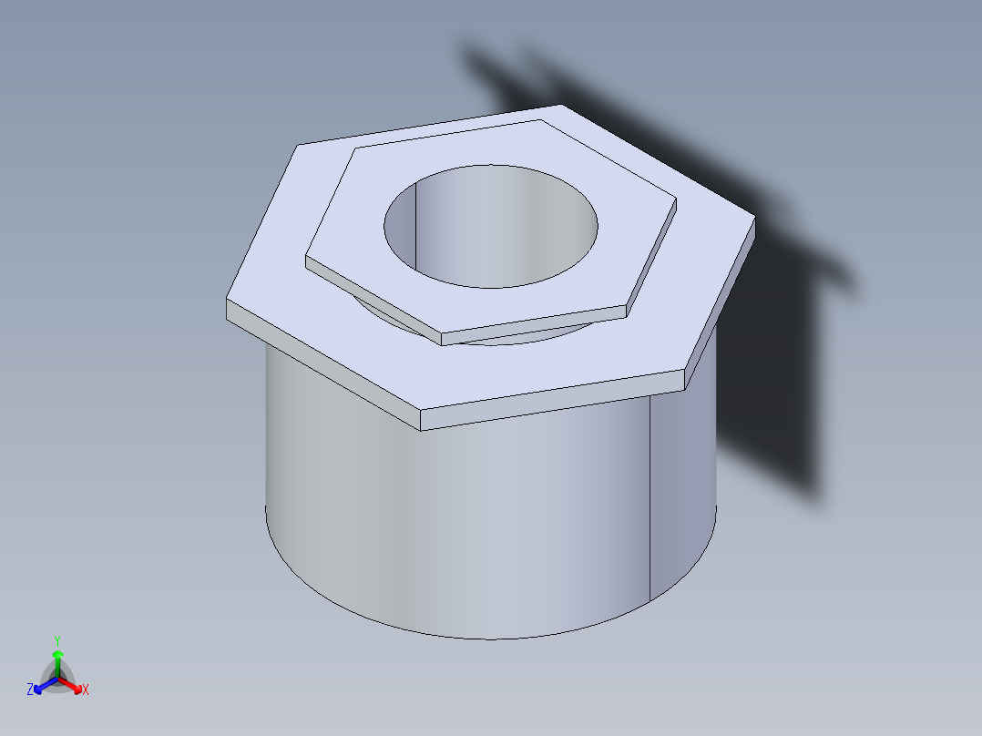 聚氯乙烯配件16A-Sch80_ReducerBushing_SxSPIG_837-336FB_Sch80PVC_Flush Style Reducer Bushing (SxSPG)正等轴测图