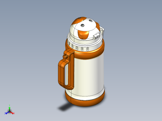 保温杯儿童杯吸管杯茶壶茶杯学生水壶塑料杯小熊水杯便携水壶小狗杯卡通杯狗熊杯正等轴测缩略图