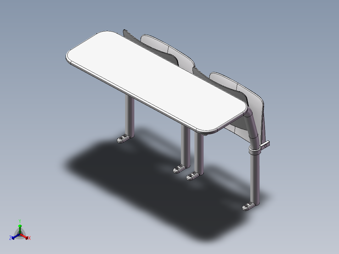 学生用课桌正等轴测图