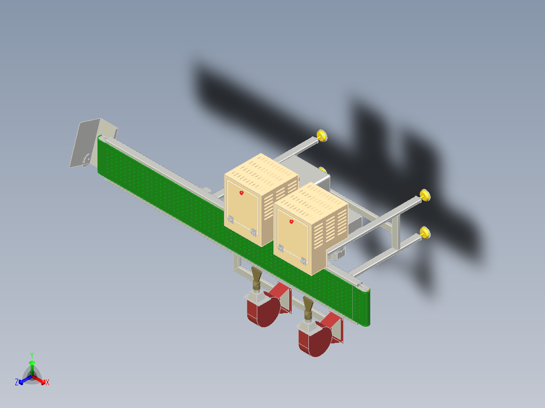 装载机输送线正等轴测图