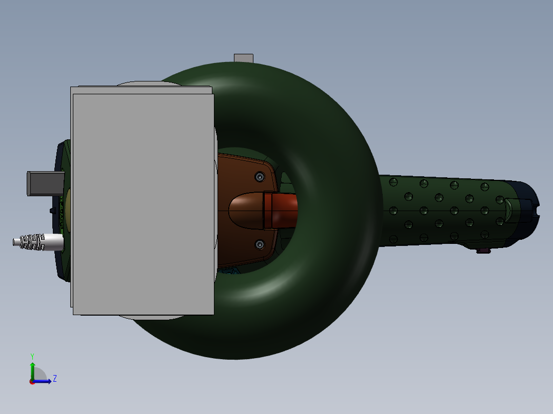 终端扫描仪3D模型左视图