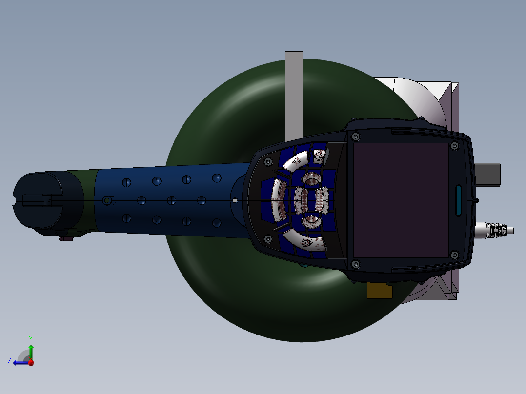 终端扫描仪3D模型右视图