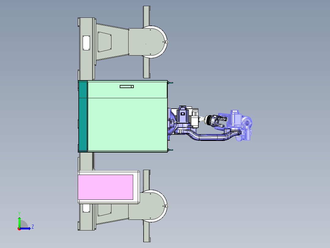 A1_焊接专用双工位变位机左视图