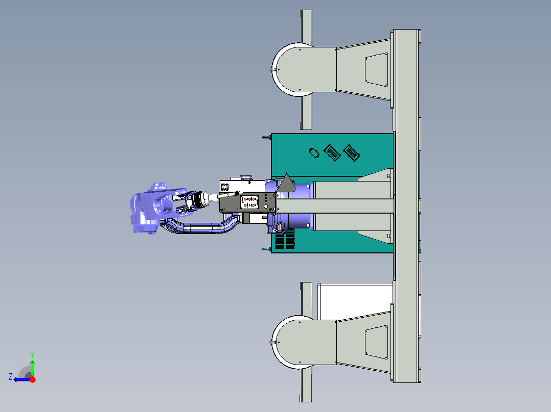 A1_焊接专用双工位变位机右视图