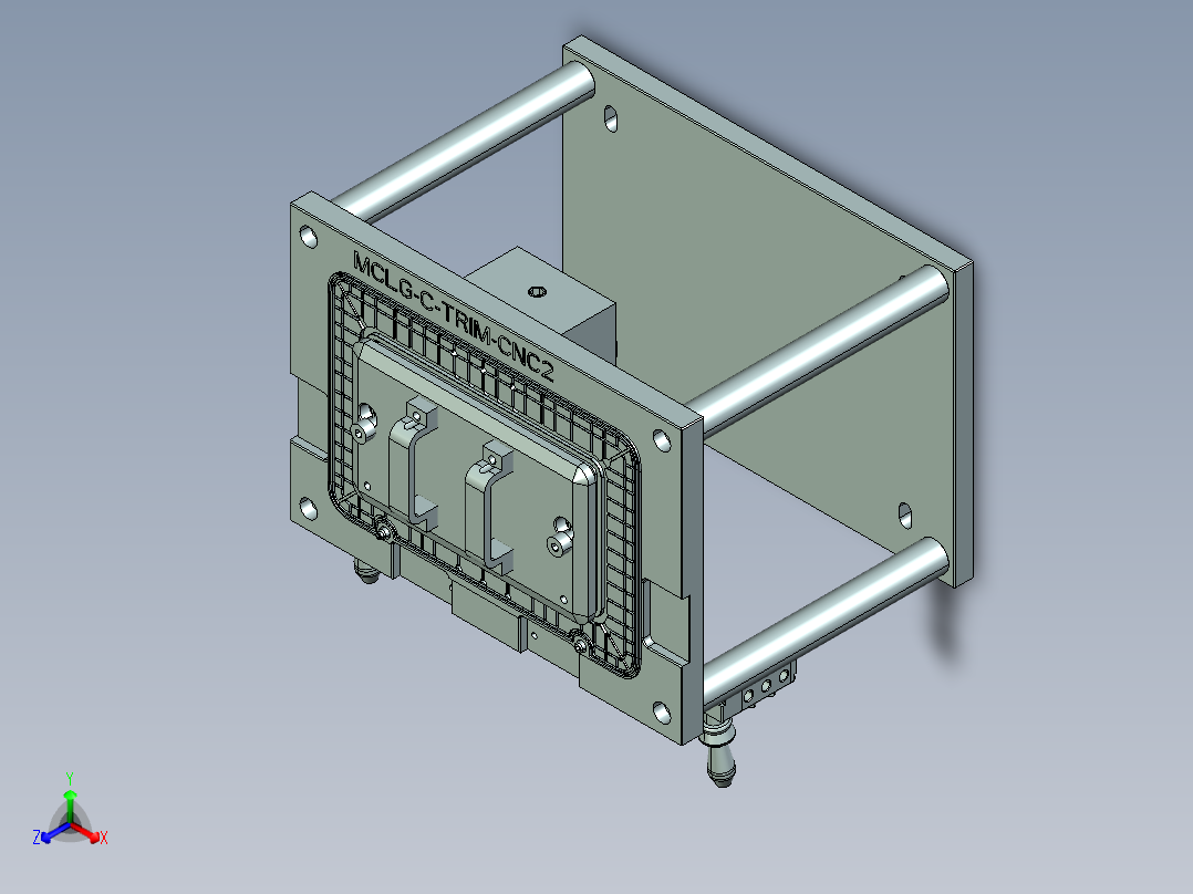 MCLG-C-cnc2笔记本CNC工装夹具三维模型主视图