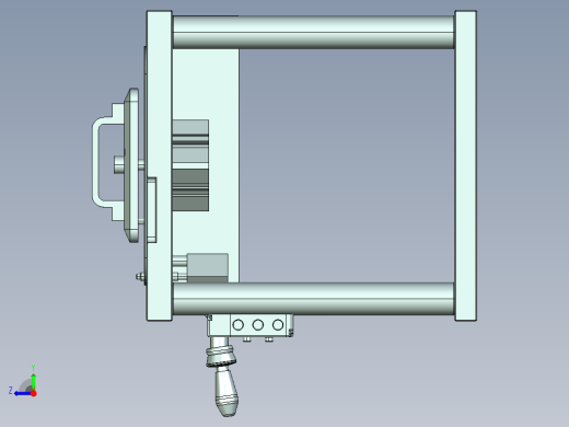 MCLG-C-cnc2笔记本CNC工装夹具三维模型右视缩略图