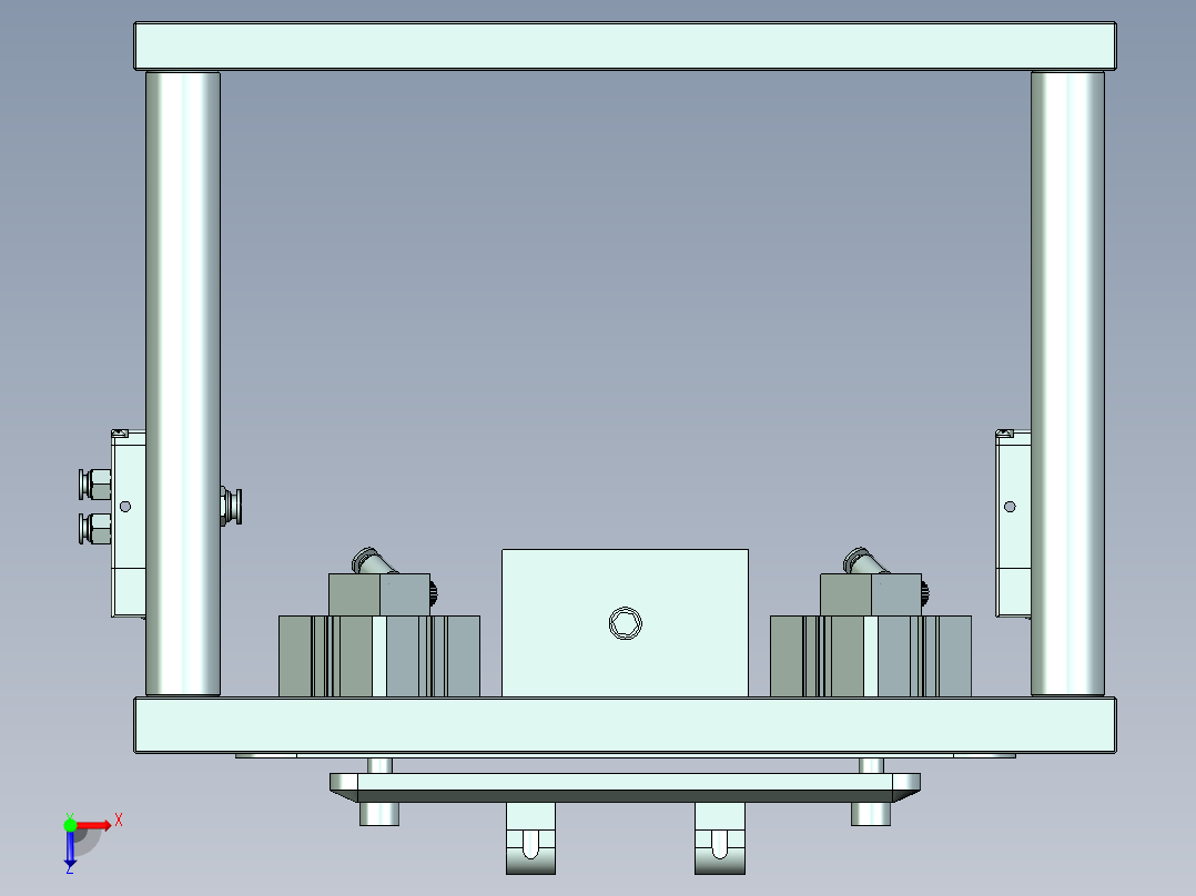 MCLG-C-cnc2笔记本CNC工装夹具三维模型俯视图