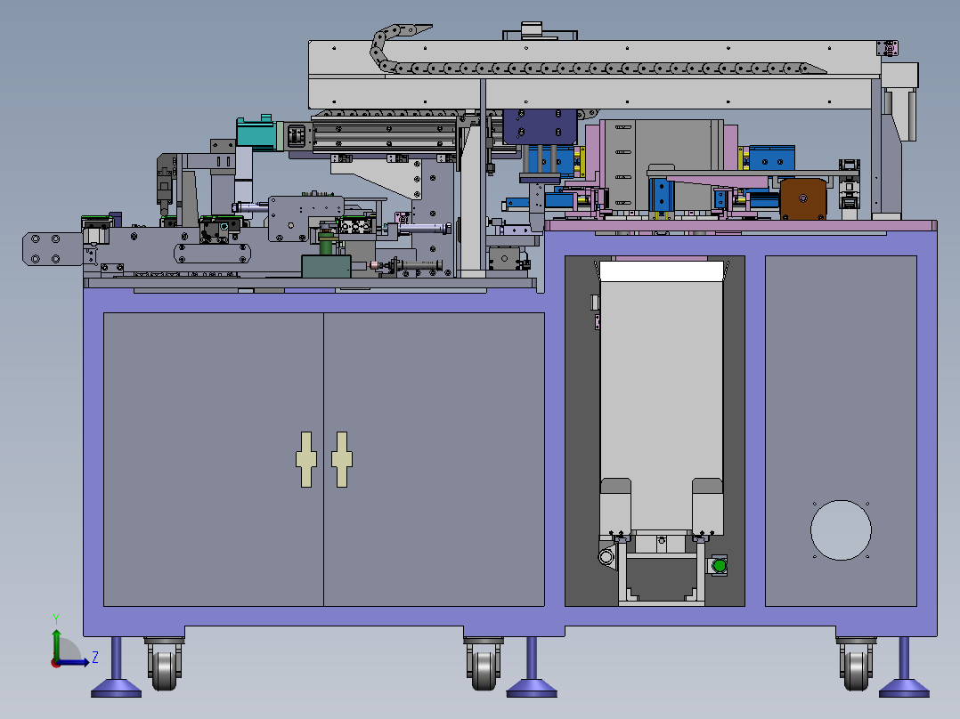 一种电池线头定位设备sw18可编辑左视图
