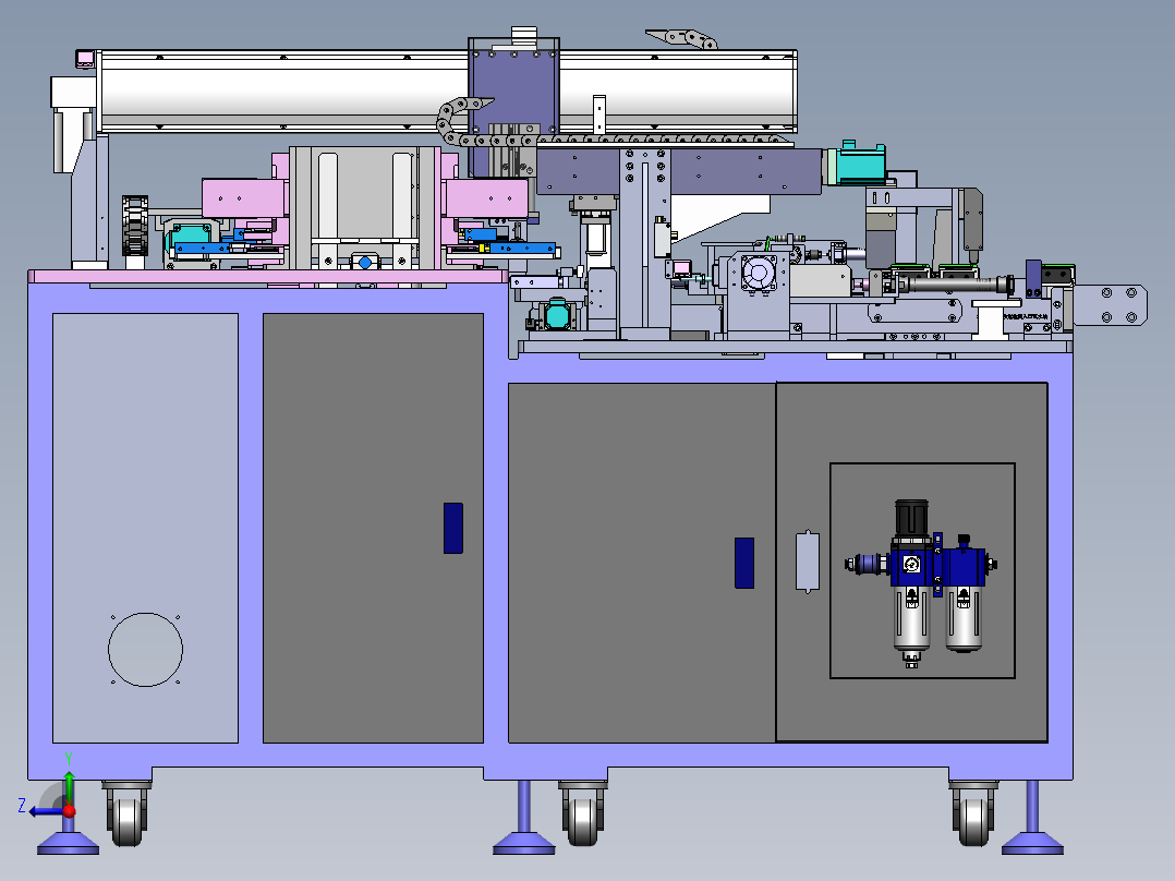 一种电池线头定位设备sw18可编辑右视图