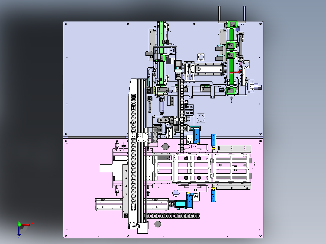 一种电池线头定位设备sw18可编辑俯视图