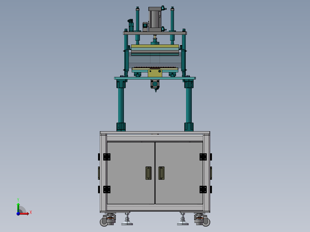组装压合设备sw18前视图