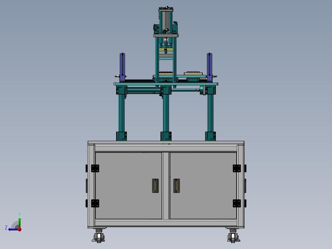 组装压合设备sw18右视图