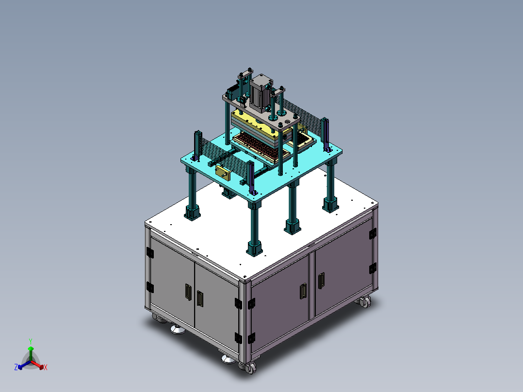组装压合设备sw18正等轴测图