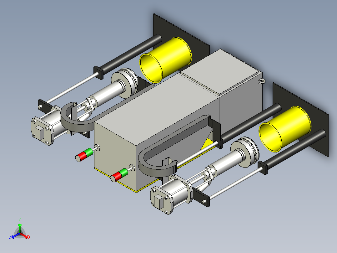 SCA双胶泵stp正等轴测图