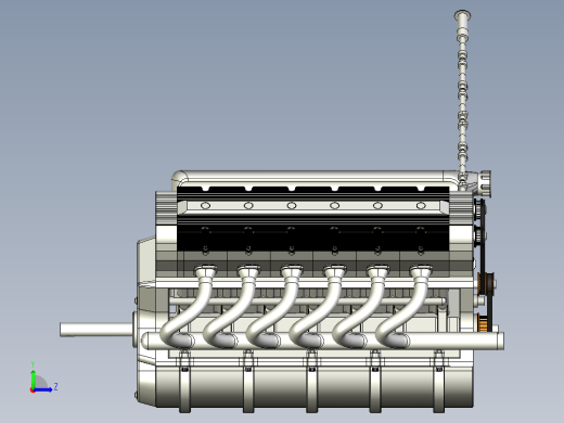 V12内燃机左视缩略图