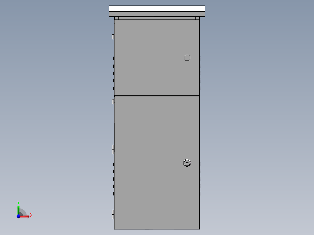 电控柜、路灯控制箱前视图