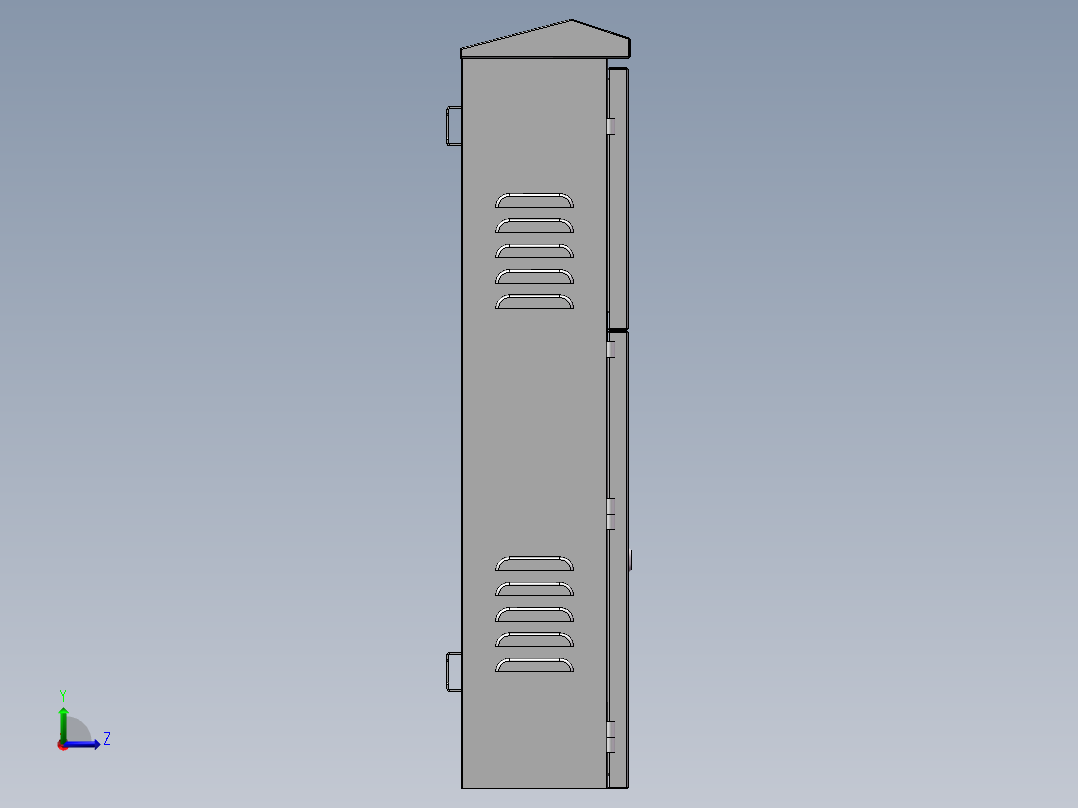 电控柜、路灯控制箱左视图