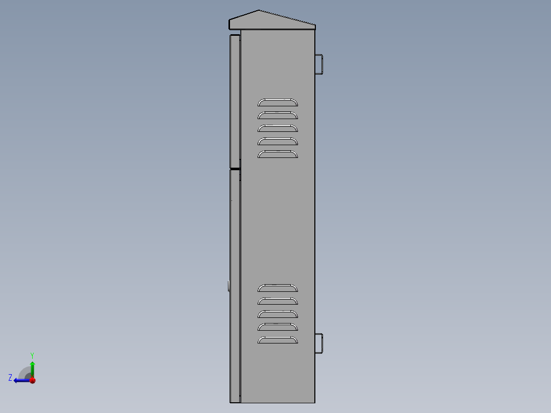 电控柜、路灯控制箱右视图