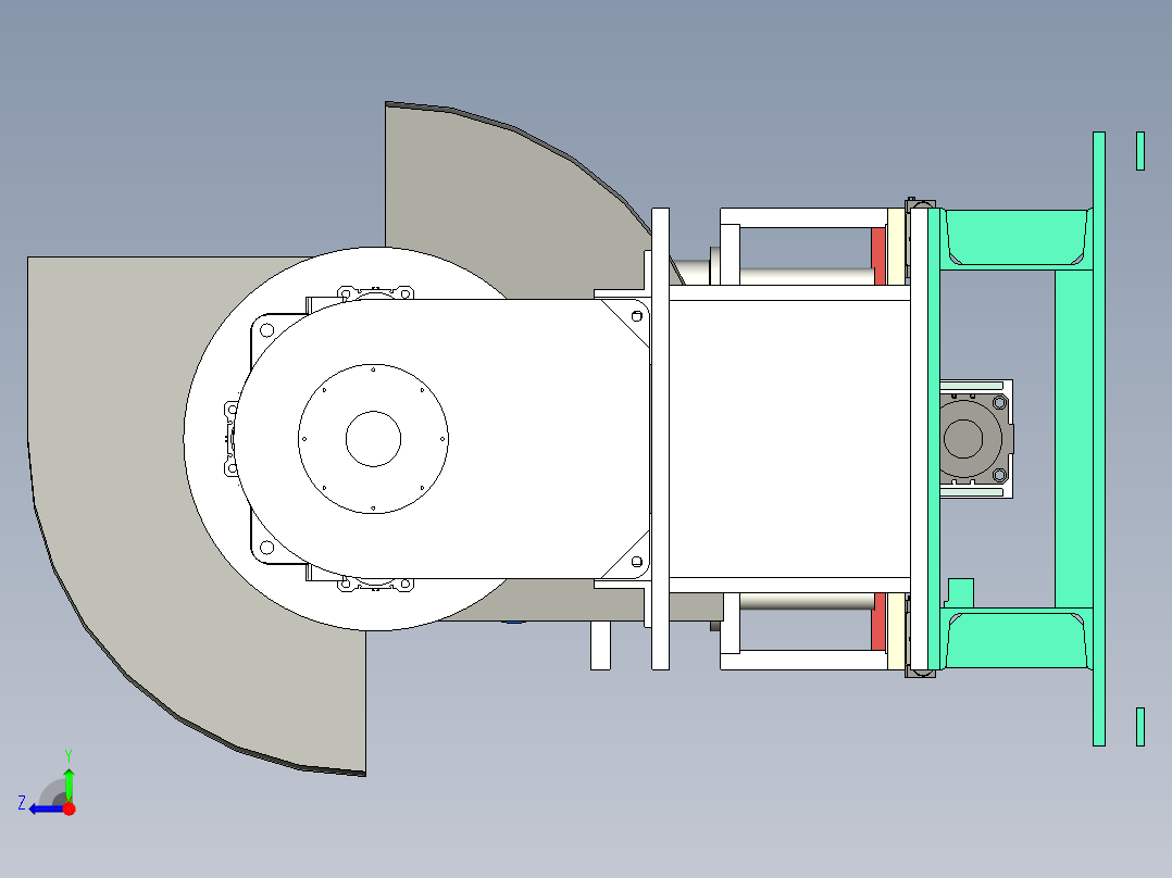 移动焊接翻转变位机右视图
