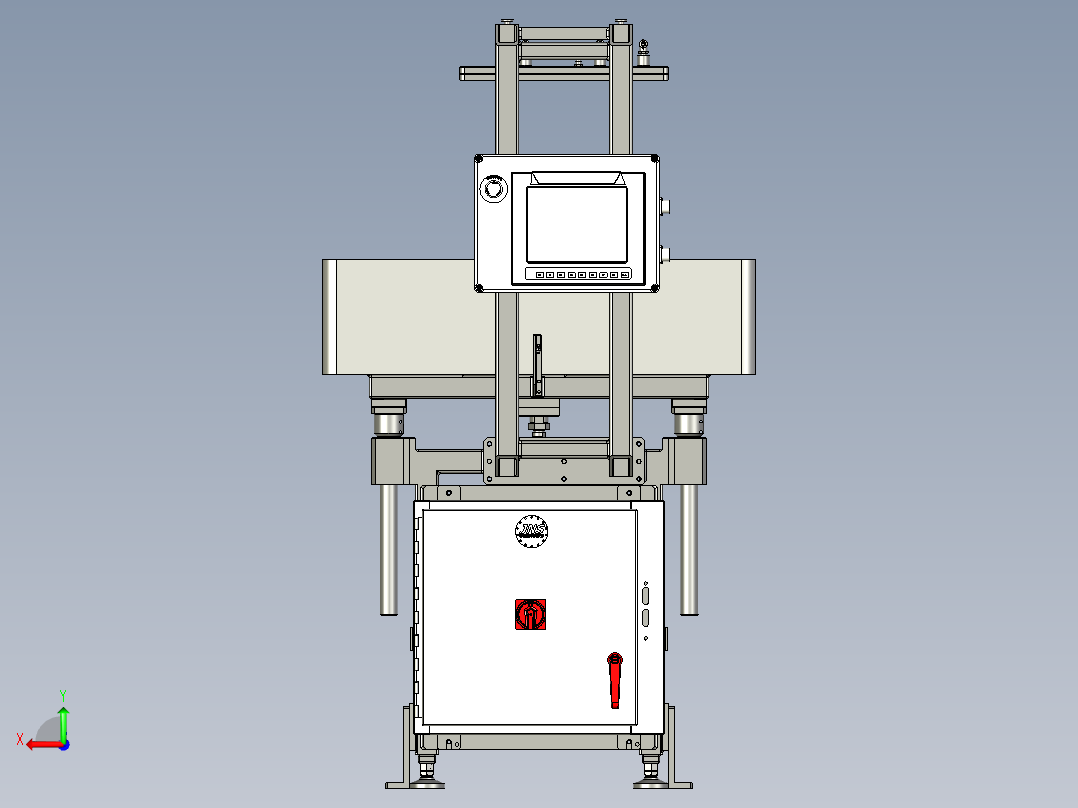 工位台式振动试验机设计后视图