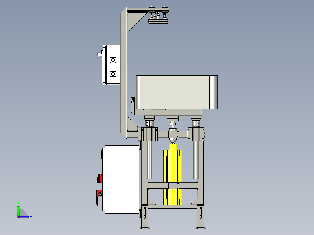 工位台式振动试验机设计左视图