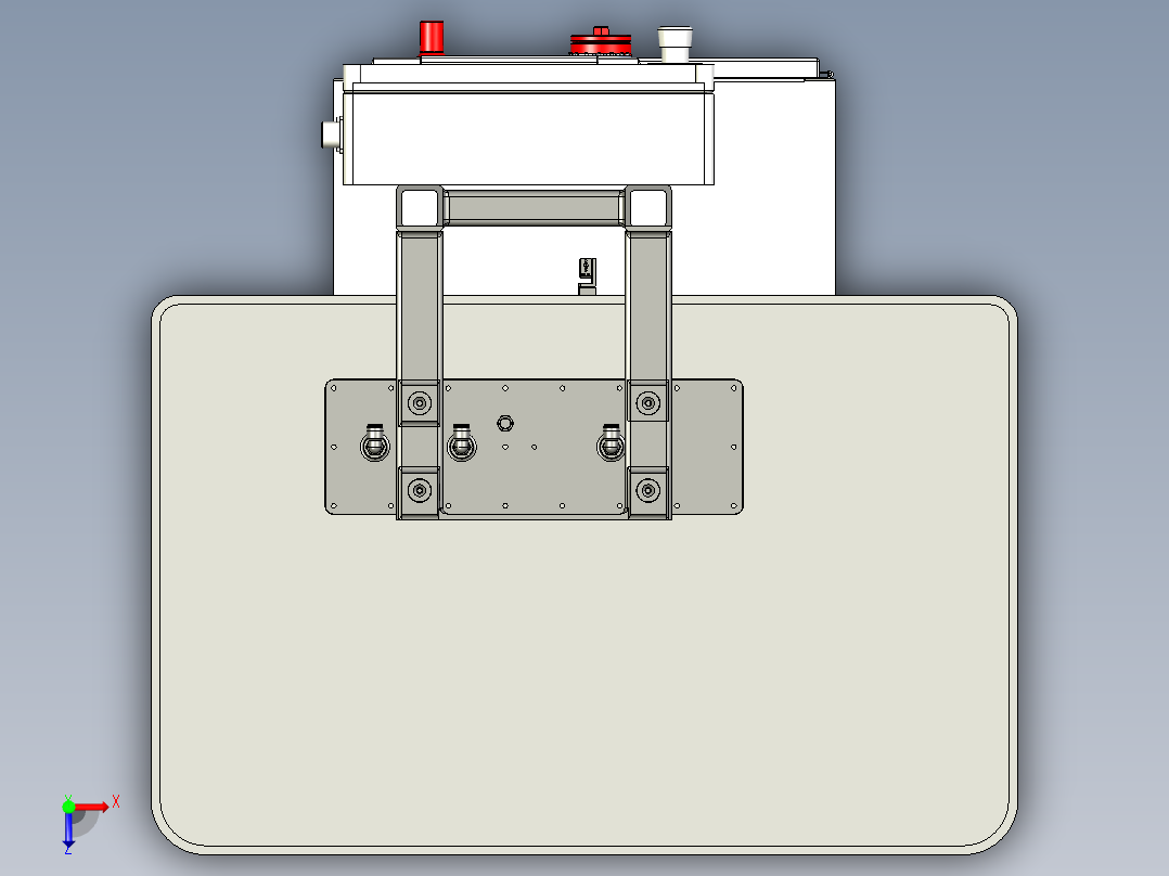 工位台式振动试验机设计俯视图