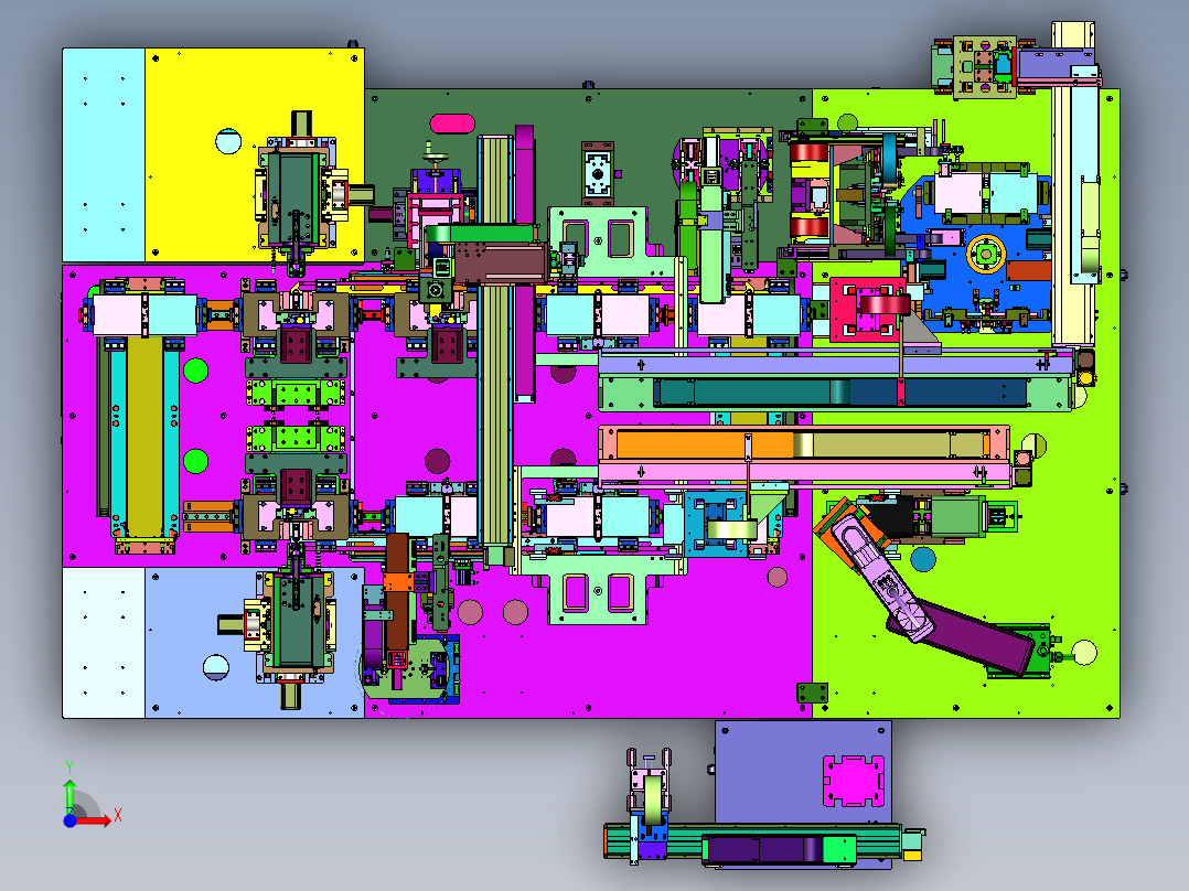 新能源电池包软连接件折弯焊接贴胶设备前视图