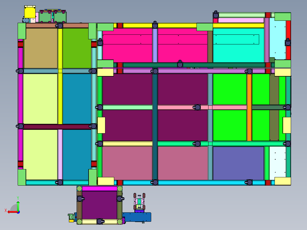 新能源电池包软连接件折弯焊接贴胶设备后视图