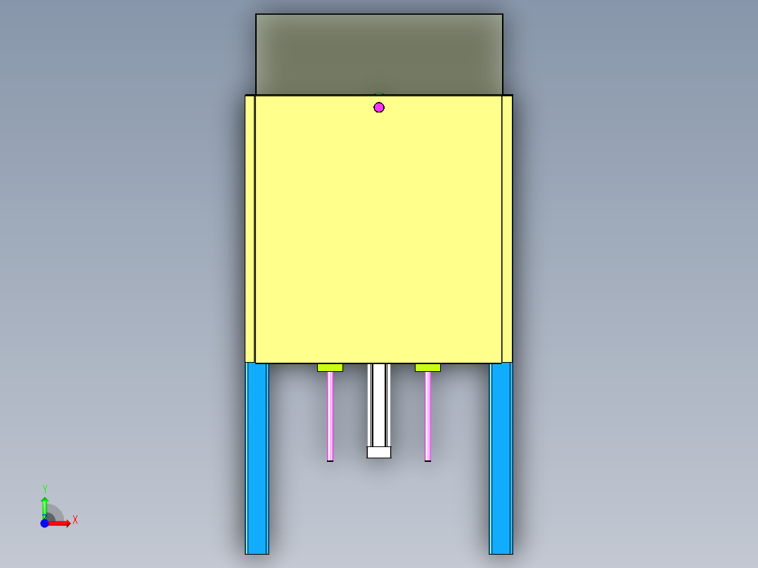 面包生产定位工装前视图