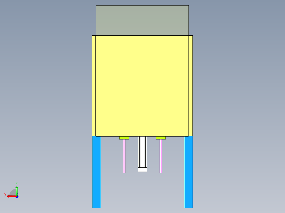 面包生产定位工装后视图