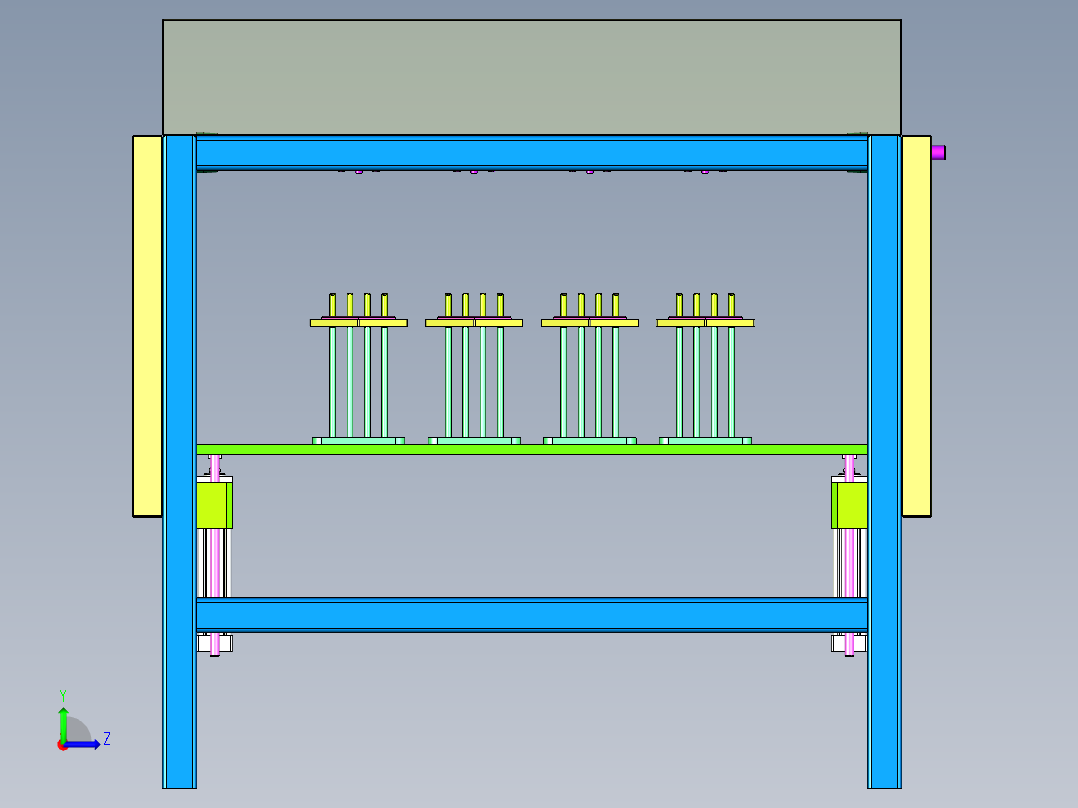 面包生产定位工装左视图