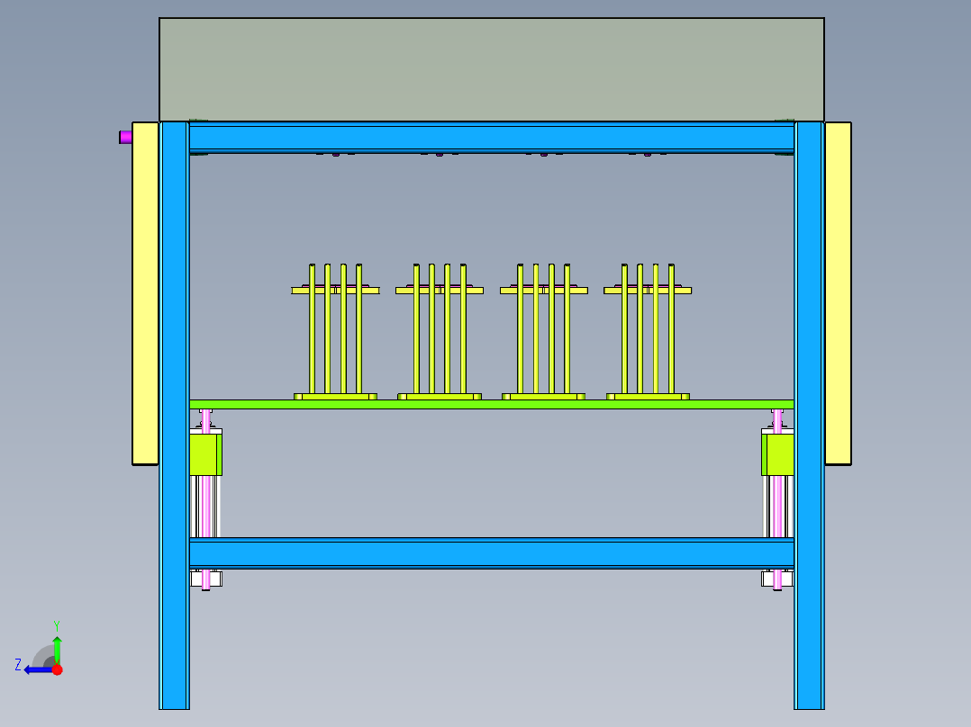 面包生产定位工装右视图