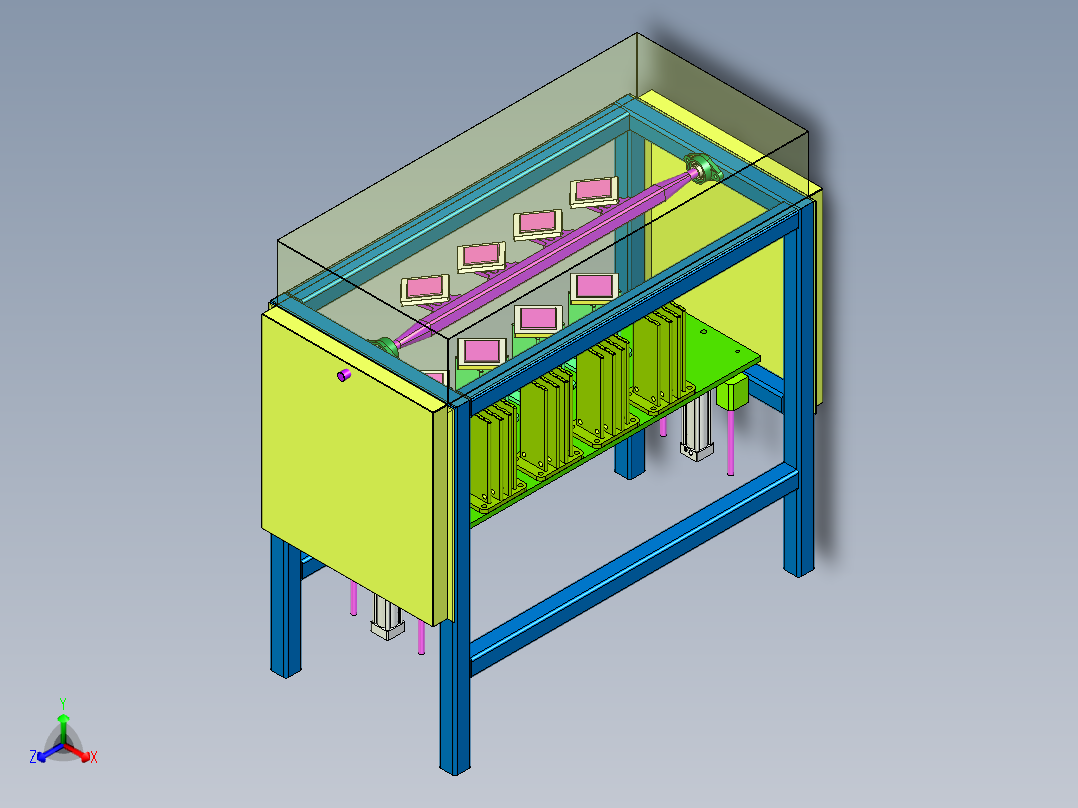 面包生产定位工装正等轴测图