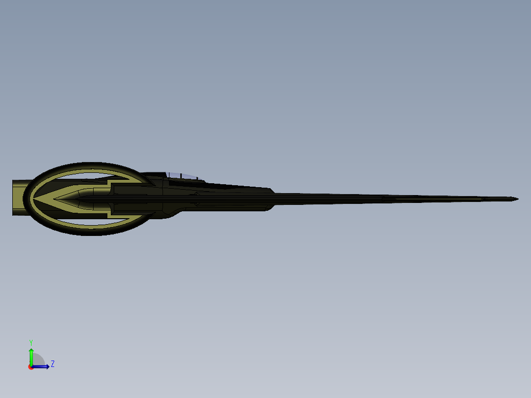 宇宙飞船(78)左视图