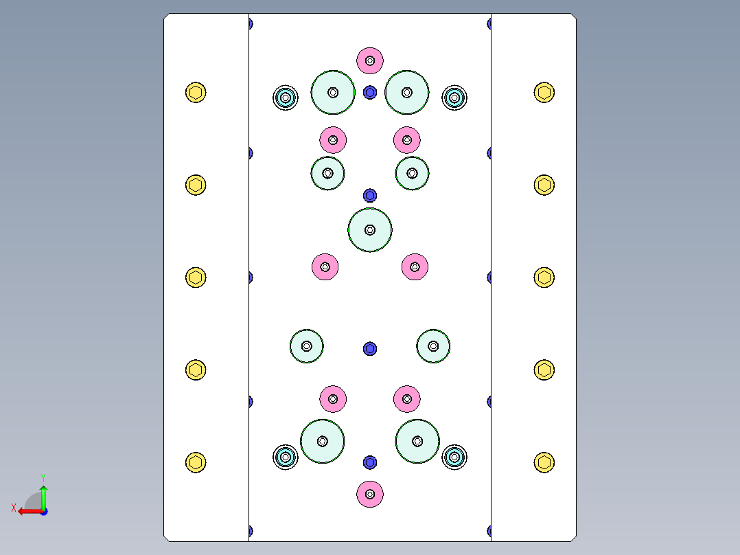 户外灯外壳模具后视图