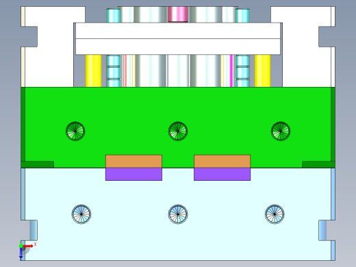 户外灯外壳模具俯视缩略图