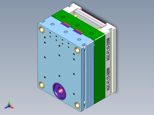 户外灯外壳模具正等轴测缩略图