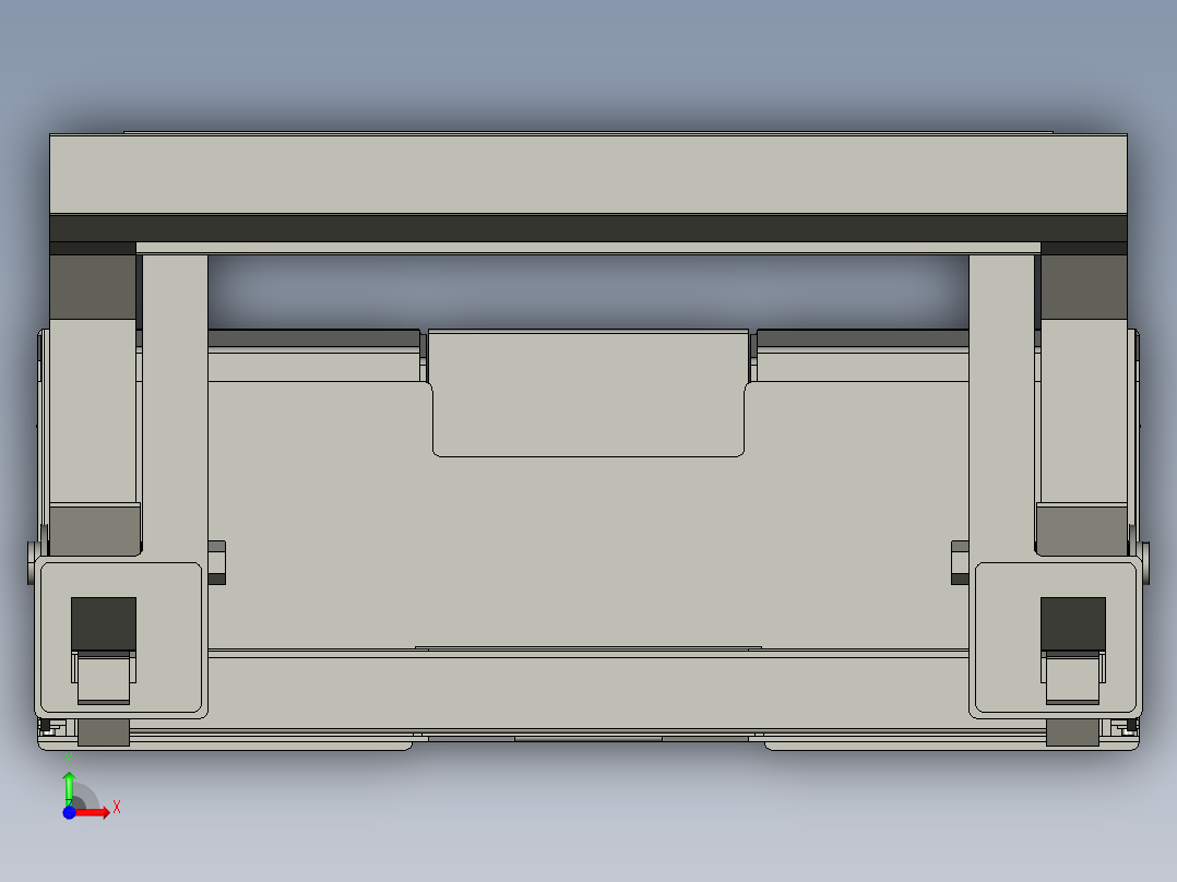 B2004288-两轴低板卡车拖车前视图