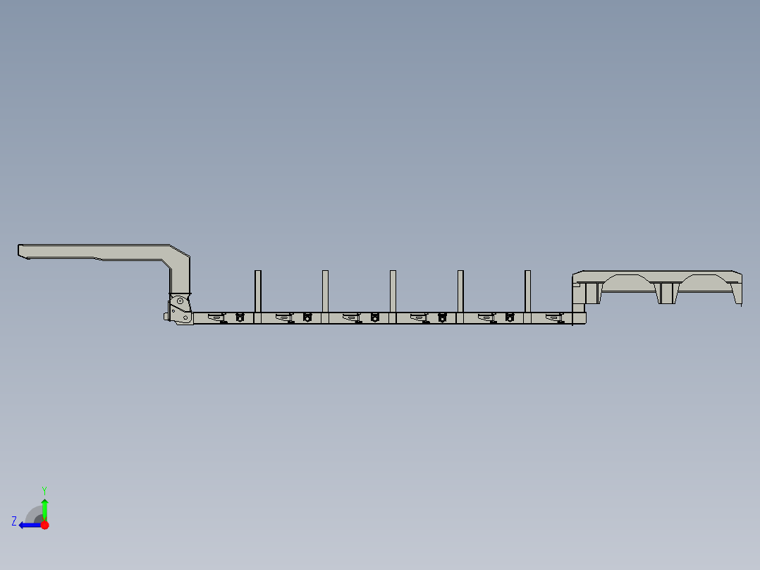 B2004288-两轴低板卡车拖车右视图