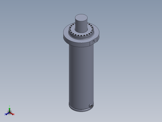 高压液压缸（带前后法兰）200x120x600毫米正等轴测缩略图